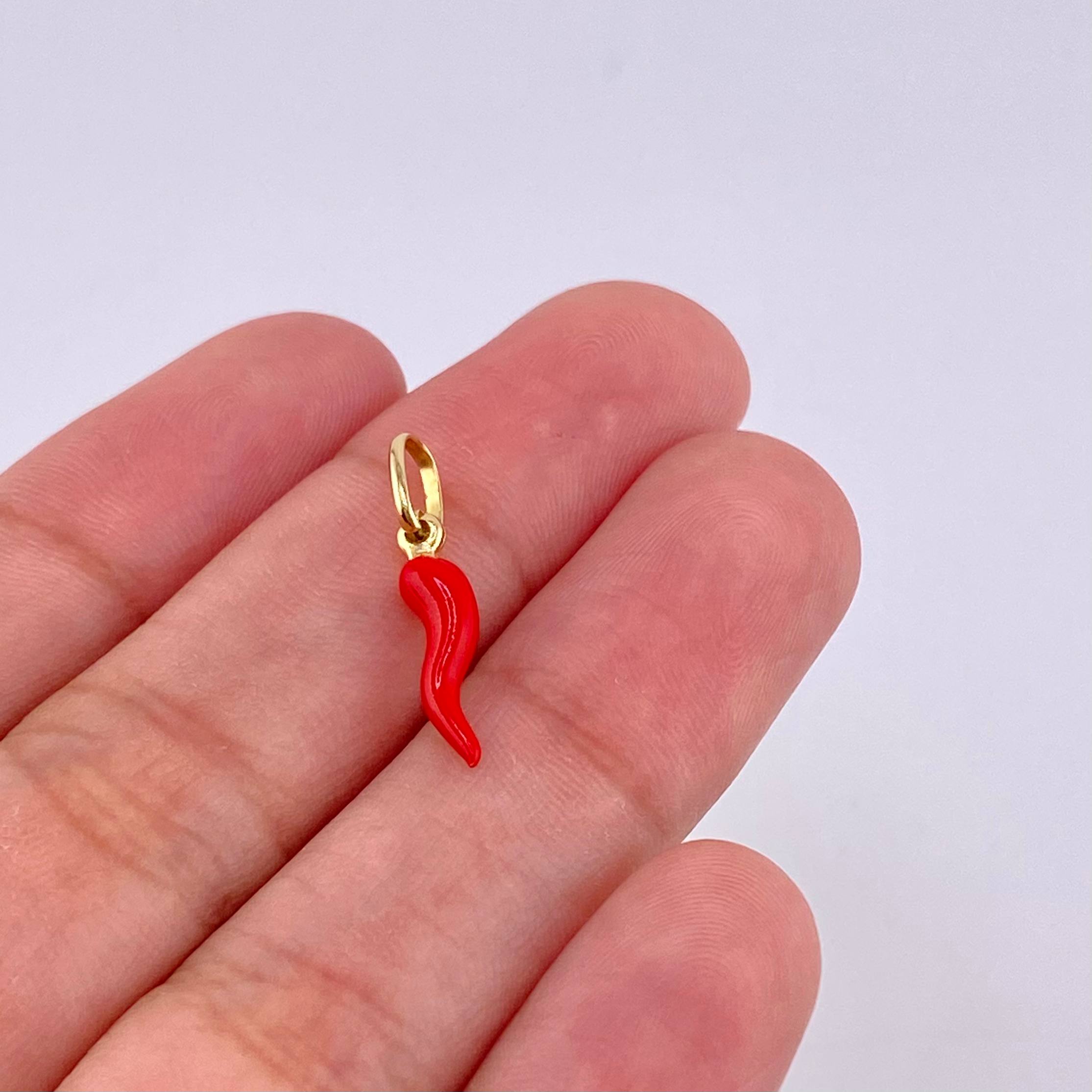 Dije Chile jalapeño 0.35g / 2cm Oro Amarillo 18K