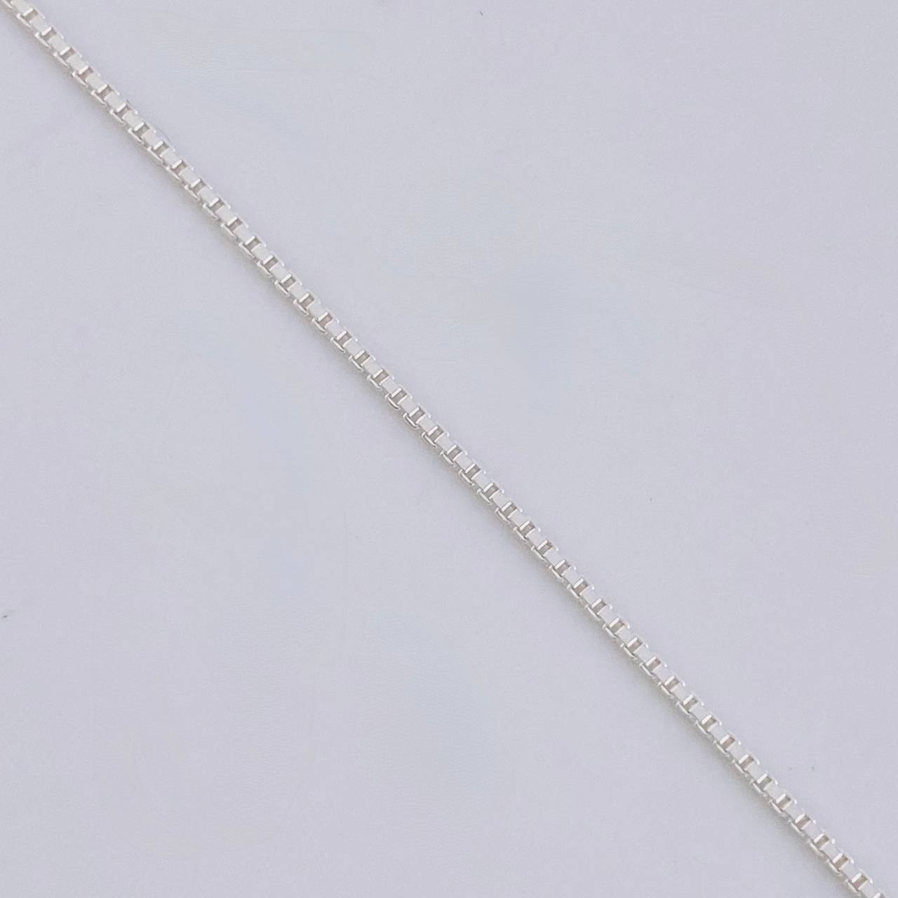Cadena Veneciana Dije Cuadrado 3.25g / 46cm / 0.8mm Plata 925