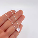 Cadena Veneciana Dije Cuadrado 3.3g / 46cm / 0.8mm Plata 925