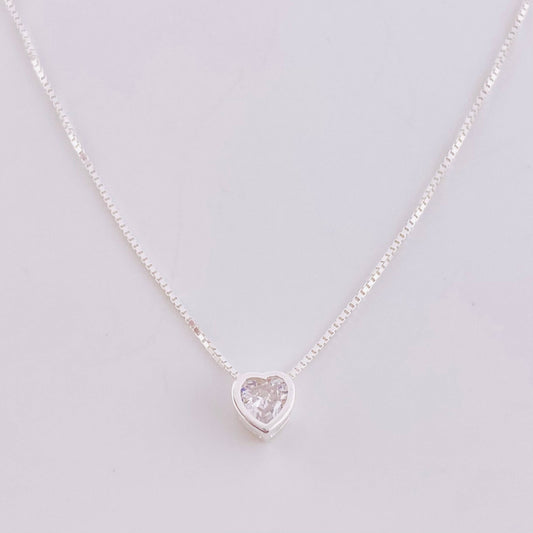 Cadena Veneciana Dije Corazón 1.8g / 46cm / 0.8mm Plata 925