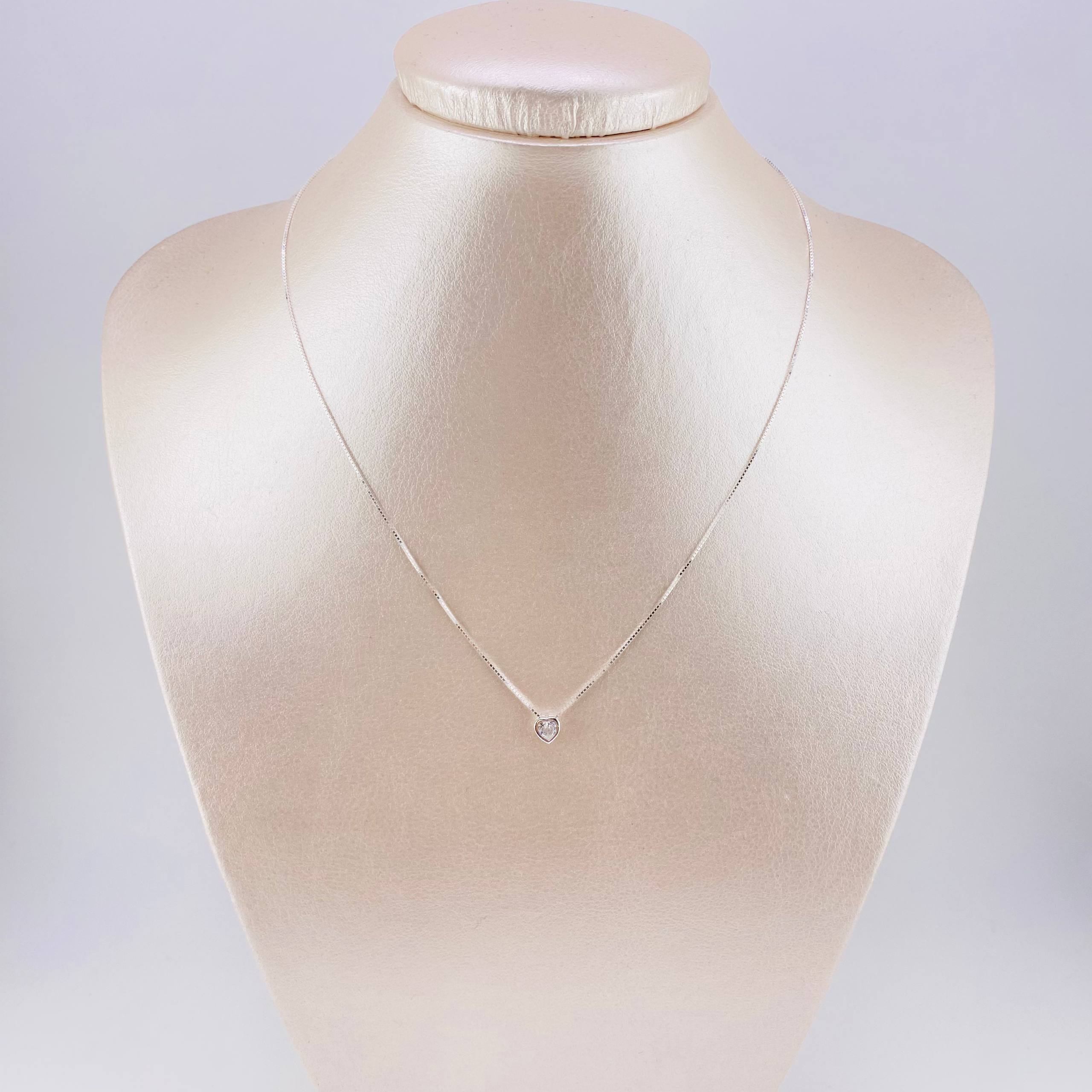 Cadena Veneciana Dije Corazón 1.75g / 45.7cm / 0.8mm Plata 925