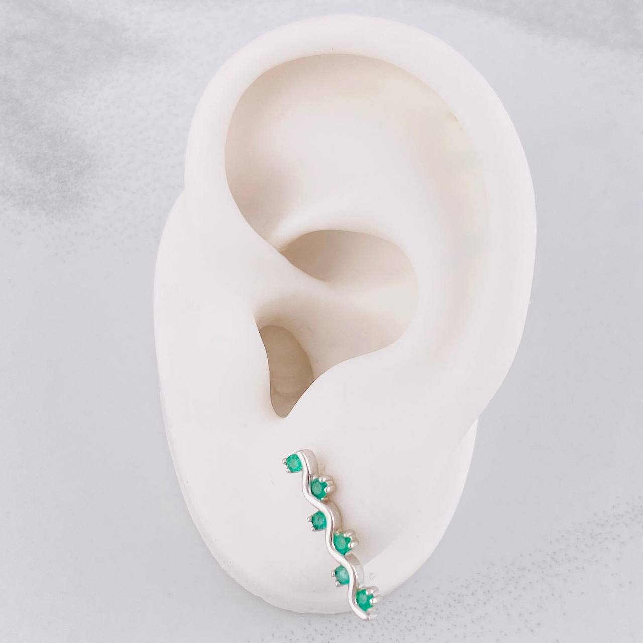 Topos Serpentina Esmeraldas 22pts 1.55g / 1.8cm Plata 950