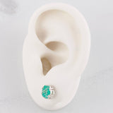 Topos Floreados Esmeraldas 63pts 1.8g / 7.7mm Plata 950