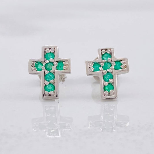 Topos Cruz Tupida Esmeraldas 19pts 0.95g / 6.6mm Plata 950