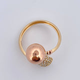 Anillo Tu y Yo 3.15gr / T7 / Oro 18K $