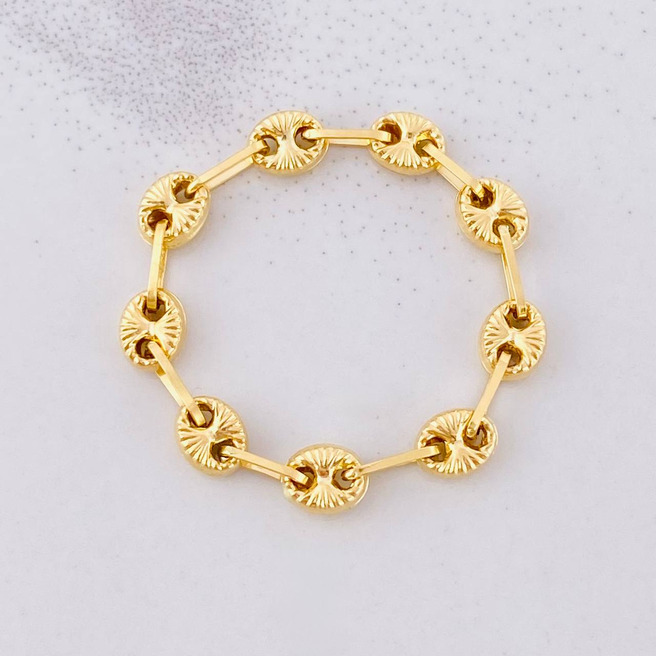 Anillo GC Diamantado 0.85g / T6 3/4 Oro Amarillo 18K