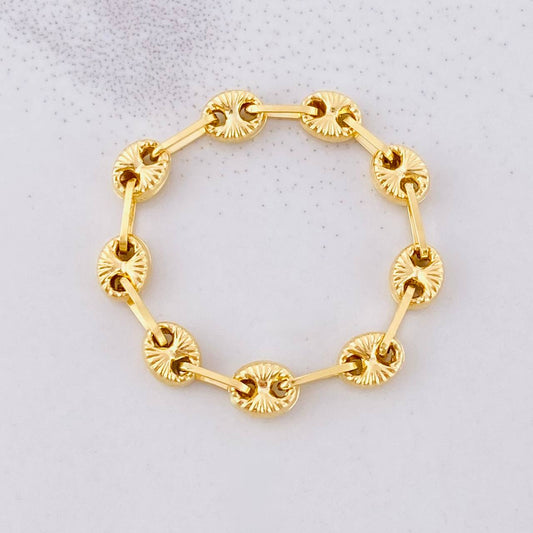 Anillo GC Diamantado 0.9g / T9 1/4 Oro Amarillo 18K
