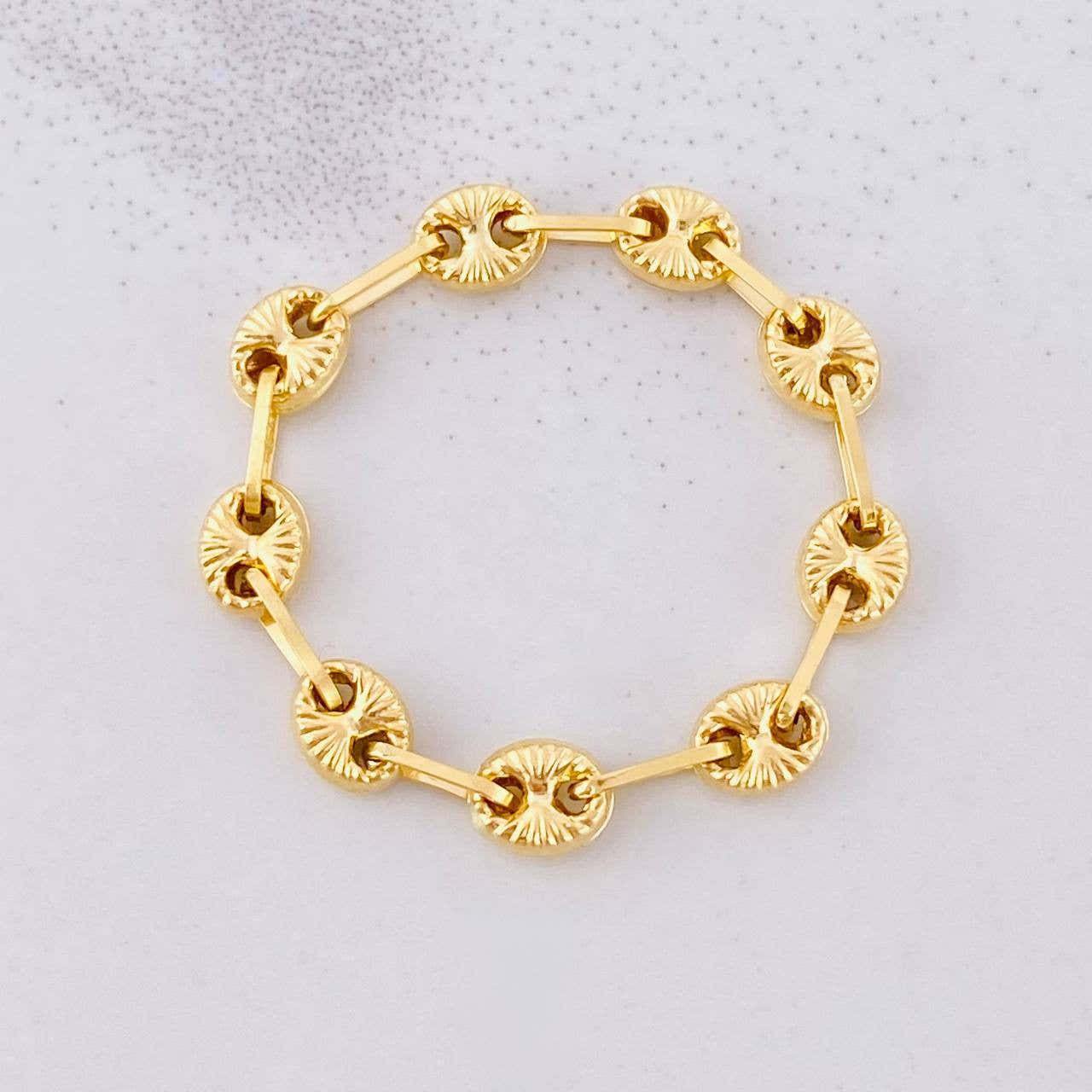 Anillo GC Diamantado 0.85g / T6 3/4 Oro Amarillo 18K