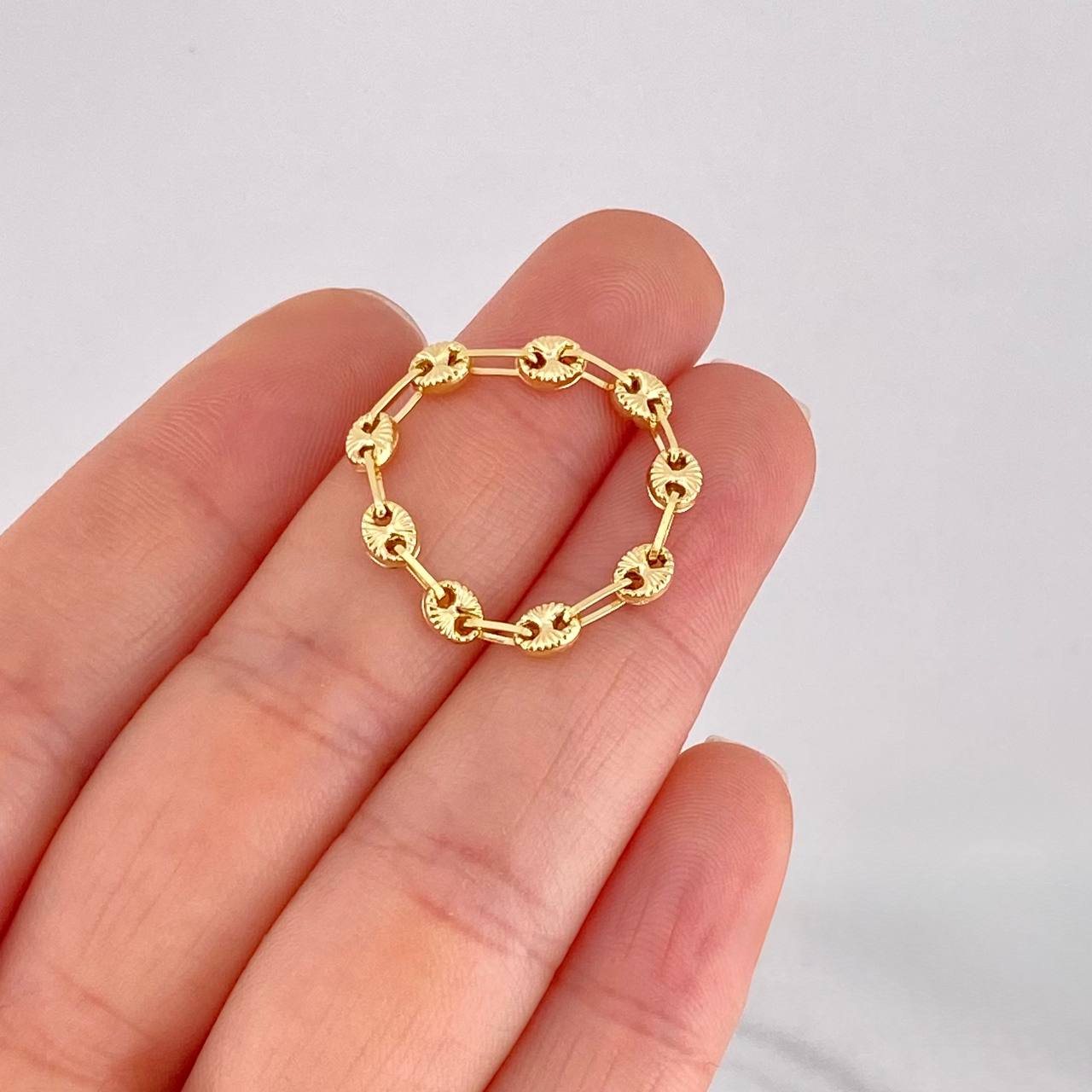 Anillo GC Diamantado 0.85g / T6 3/4 Oro Amarillo 18K