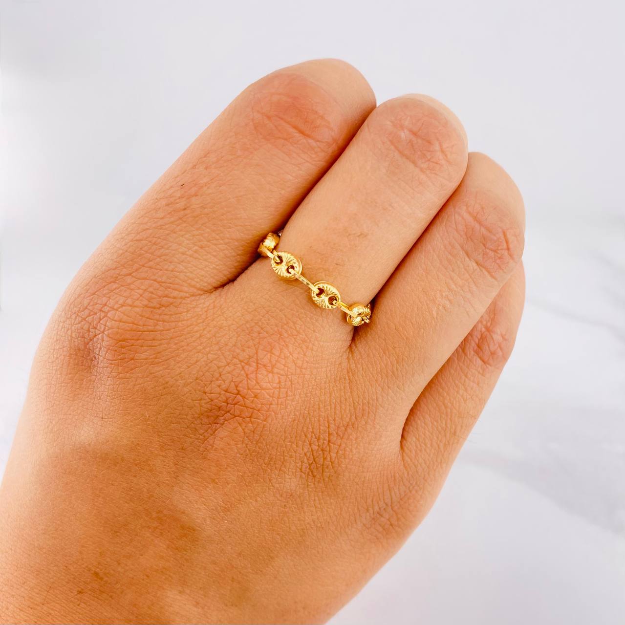 Anillo GC Diamantado 0.85g / T6 3/4 Oro Amarillo 18K