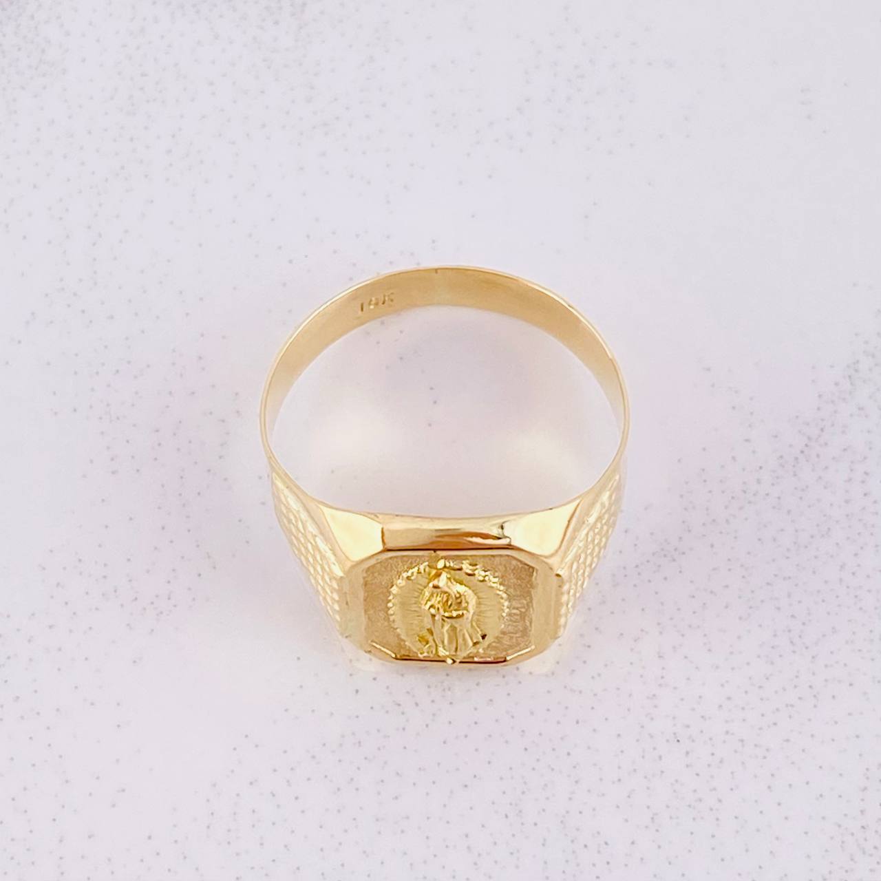 Anillo Virgen de Guadalupe 3g / T7 Oro Amarillo 18K