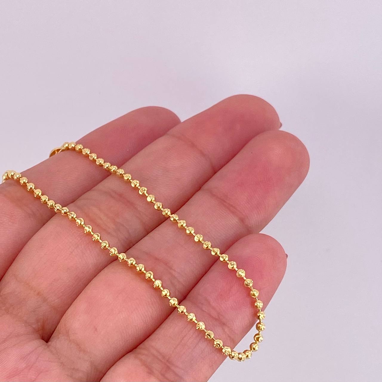 Pulso Militar Diamantado Media Luna 2.3g / 17.3cm / 1.8mm Oro Amarillo 18K