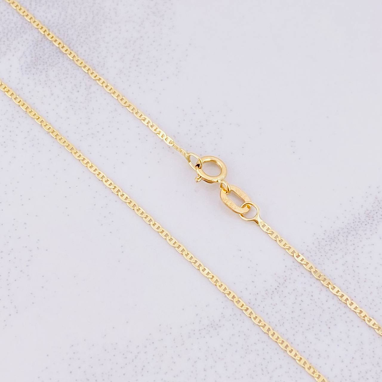 Cadena Plana 1.2g / 50cm / 0.95mm Oro Amarillo 18K