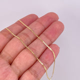 Cadena Plana 1.15g / 50cm / 0.95mm Oro Amarillo 18K
