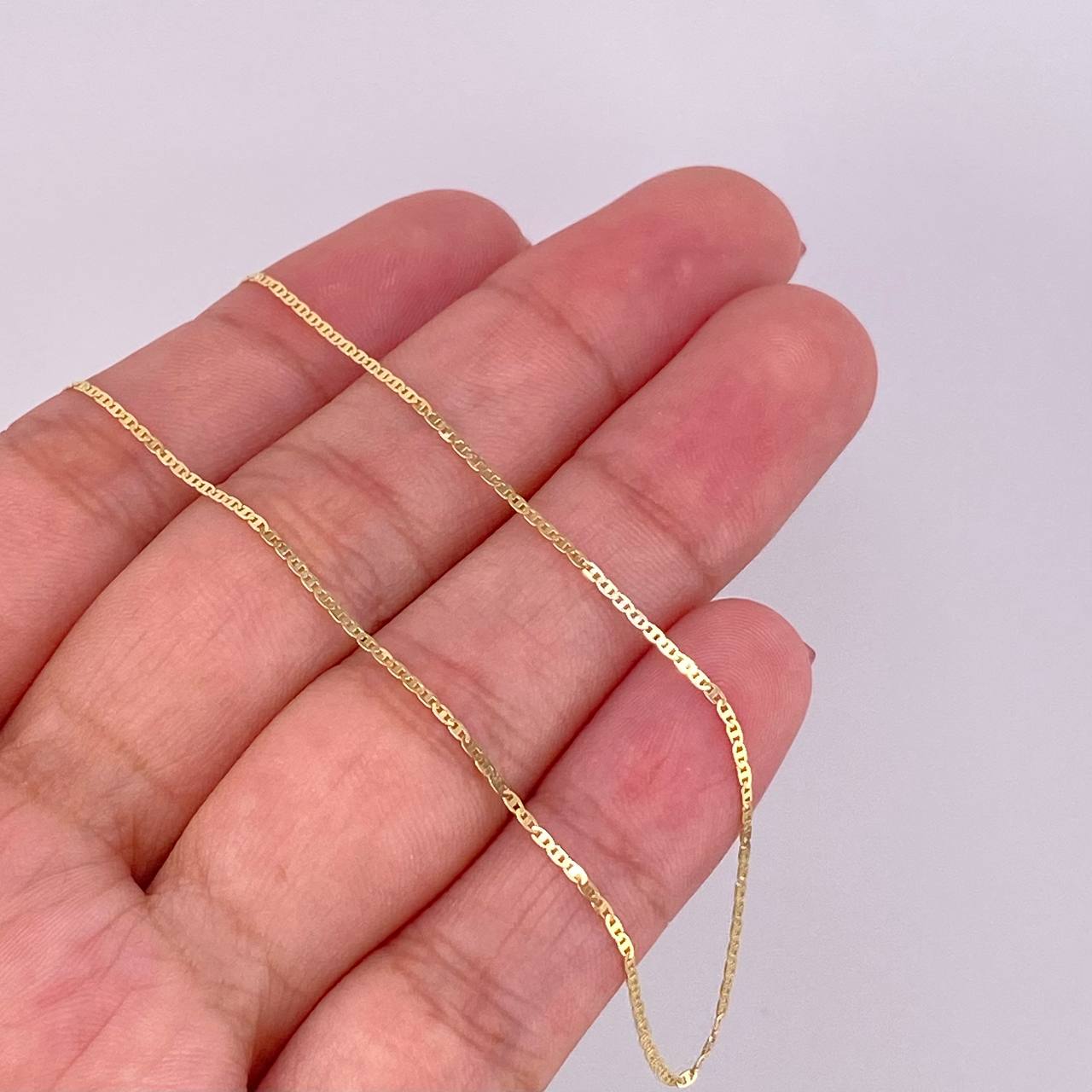 Cadena Plana 1.2g / 50cm / 0.95mm Oro Amarillo 18K