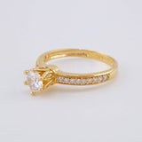 Anillo Solitario Seis Garras 2.6 g / T6 3/4 Oro Amarillo 18K
