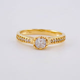 Anillo Solitario Churumbela 2.9 g / T6 3/4 Oro Amarillo 18K