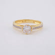 Anillo Solitario Corazón 2.45 g / T7 Oro Amarillo 18K