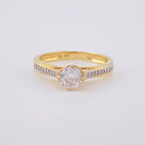 Anillo Solitario Corazón 2.45 g / T7 Oro Amarillo 18K