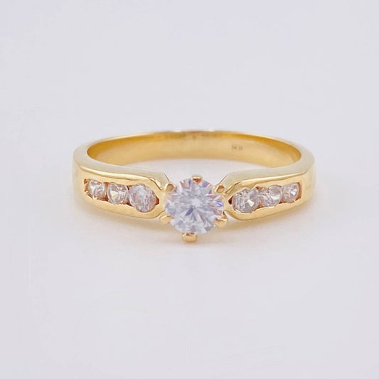 Anillo Solitario Tupido 2.95 g / T6 Oro Amarillo 18K