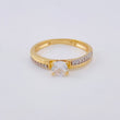 Anillo Solitario Lineas Intercaladas 2.3 g / T6 1/2 Oro Amarillo 18K