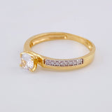 Anillo Solitario Lineas Intercaladas 2.3 g / T6 1/2 Oro Amarillo 18K