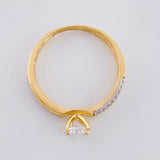 Anillo Solitario Lineas Intercaladas 2.3 g / T6 1/2 Oro Amarillo 18K