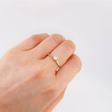 Anillo Solitario Lineas Intercaladas 2.3 g / T6 1/2 Oro Amarillo 18K