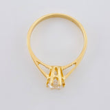 Anillo Solitario Sexta 2.1 g / T6 1/2 Oro Amarillo 18K