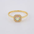 Anillo Halo 1.85 g / T8 Oro Amarillo 18K Nac.Esp.