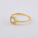Anillo Halo 1.85 g / T8 Oro Amarillo 18K Nac.Esp.