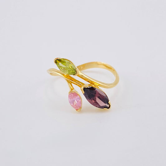 Anillo Hoja Laurel Desigual 1.8 g / T6 1/2 Oro Amarillo 18K Nac.Esp.