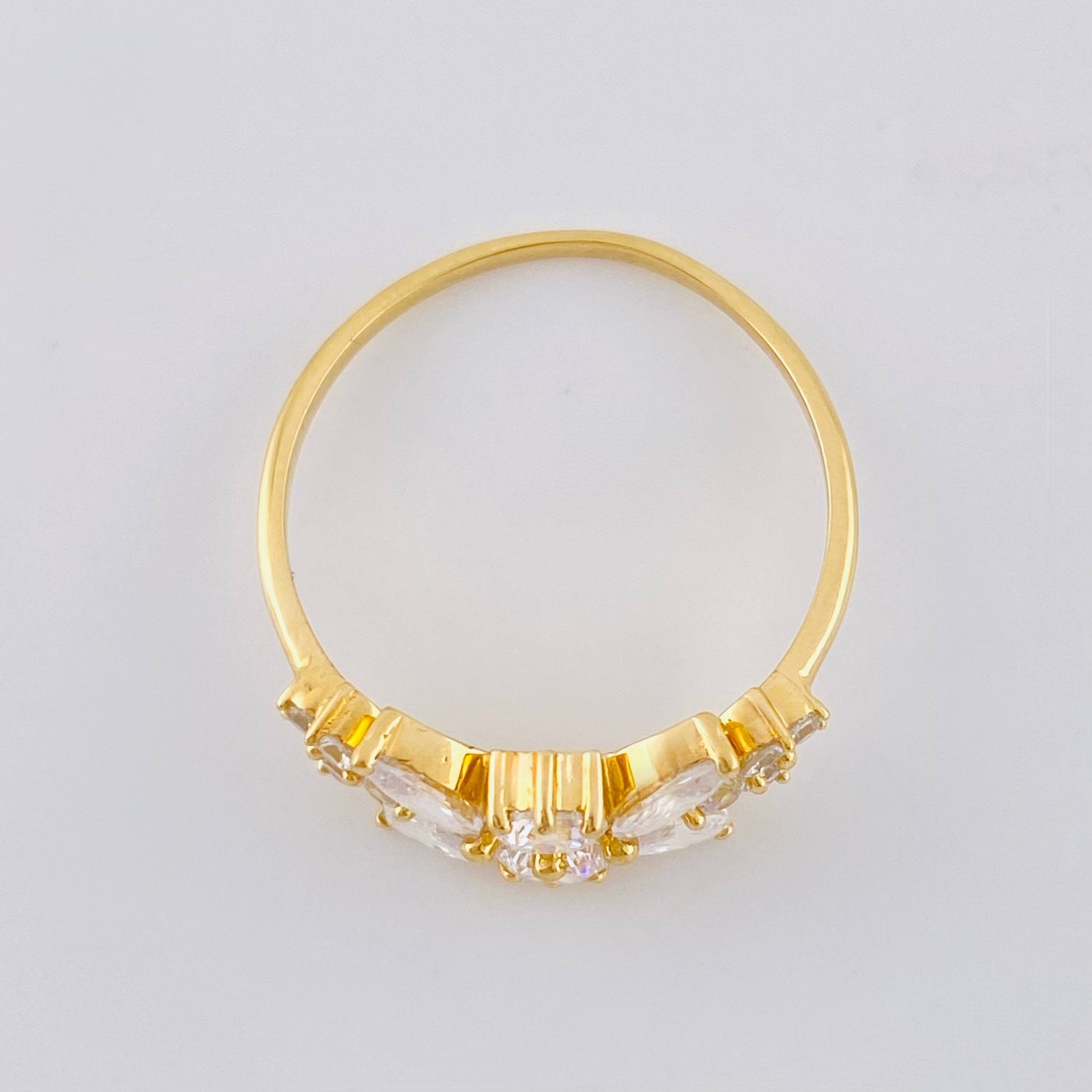 Anillo Hoja En Secuencia 2.2 g / T6 1/2 Oro Amarillo 18K Nac.Esp. ©