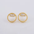 Topos Rectangulo En Aro 2.65 g / 12,8 mm Oro Amarillo 18K Nac.Esp.
