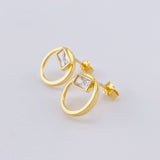 Topos Rectangulo En Aro 2.65 g / 12,8 mm Oro Amarillo 18K Nac.Esp.