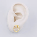 Topos Rectangulo En Aro 2.65 g / 12,8 mm Oro Amarillo 18K Nac.Esp.