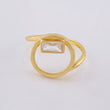 Anillo Rectangulo En Aro 2.3 g / T6 1/2 Oro Amarillo 18K Nac.Esp.