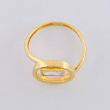 Anillo Rectangulo En Aro 2.3 g / T6 1/2 Oro Amarillo 18K Nac.Esp.