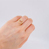 Anillo Rectangulo En Aro 2.3 g / T6 1/2 Oro Amarillo 18K Nac.Esp.
