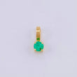 Dije Piedra Esmeralda 8Pts 0.2 g / 0.7 cm Oro Amarillo 18K