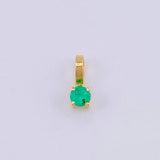 Dije Piedra Esmeralda 8Pts 0.2 g / 0.7 cm Oro Amarillo 18K