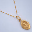 Set Cadena y Dije Veneciana +  Nuestra Señora Maria Rosa Mistica 1,5gr / Oro Amarillo 18K &