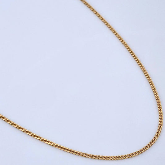 Cadena Cubana 4.5gr / 60cm / Oro Amarillo +1 18K +