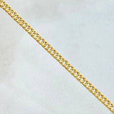 Cadena Cubana Reticulada 4.85gr / 60cm / +3 Oro 18K