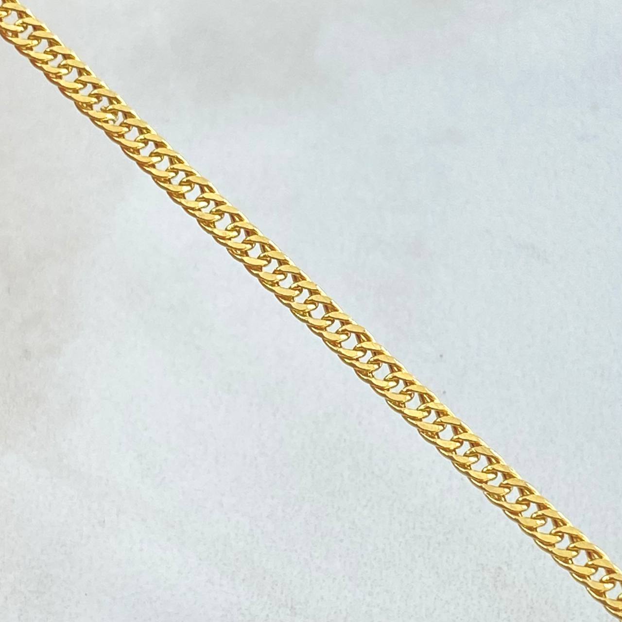Cadena Cubana Reticulada 4.2gr / 50cm / +3 Oro 18K