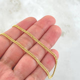 Cadena Cubana Reticulada 4.85gr / 60cm / +3 Oro 18K