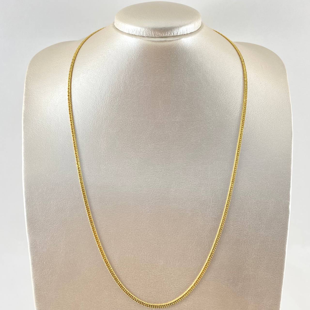Cadena Cubana Reticulada 4.85gr / 60cm / +3 Oro 18K