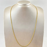 Cadena Cubana Reticulada 4.95gr / 60cm / +3 Oro 18K