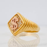 Anillo Sello Signo Peso 6.45g / T9 3/4 Oro Amarillo 18K