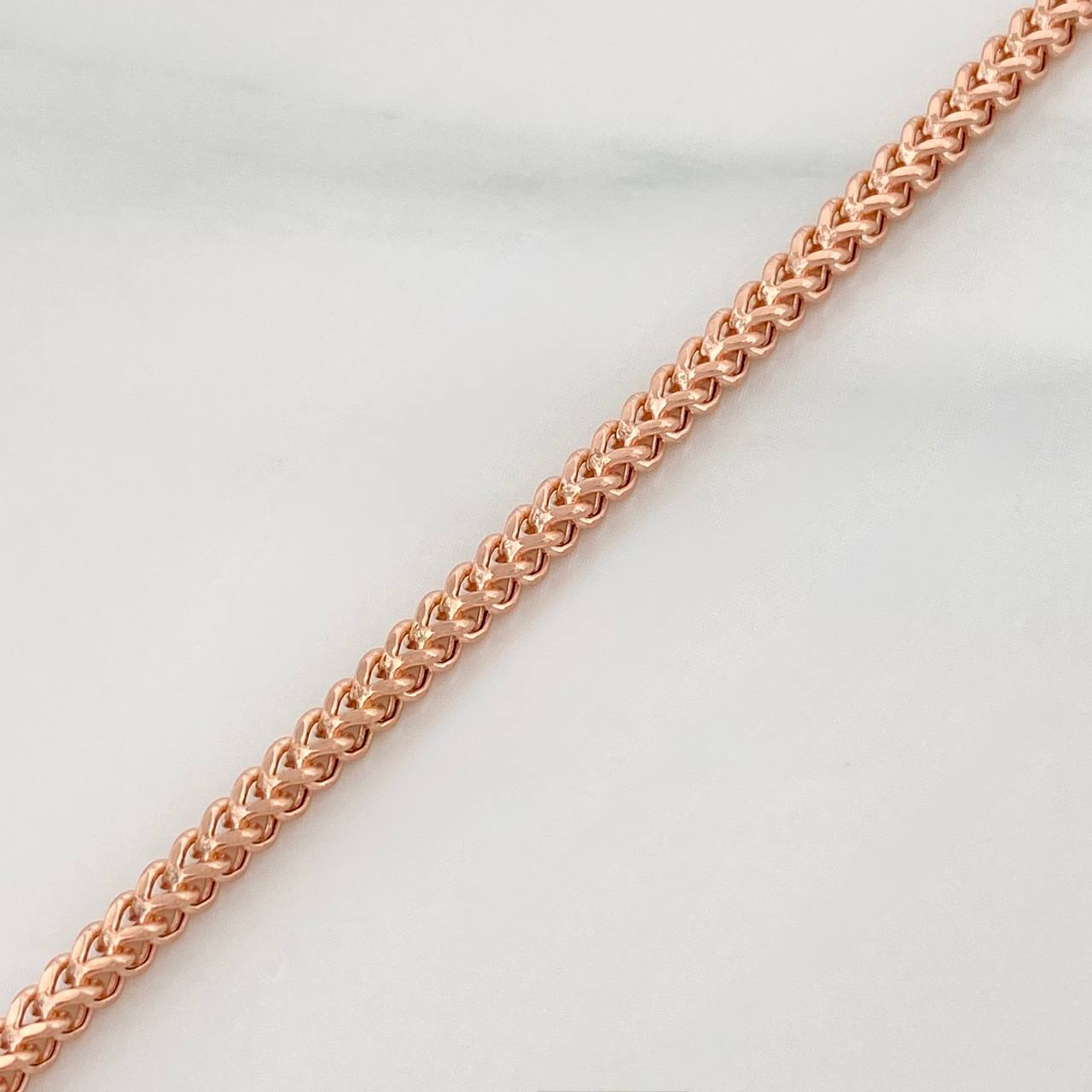 Pulso Franco 3.5g / 20cm / 2.21mm Oro Rosa 18K